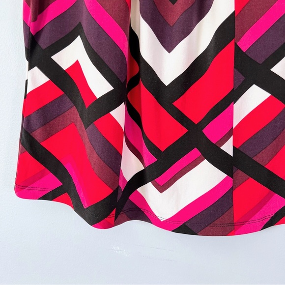 Calvin Klein Romantic Hues Abstract Sleeveless Blouse Size Large Petite - Picture 3 of 10